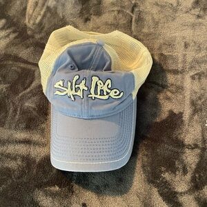 Salt Life Light Blue and Cream Mesh Hat